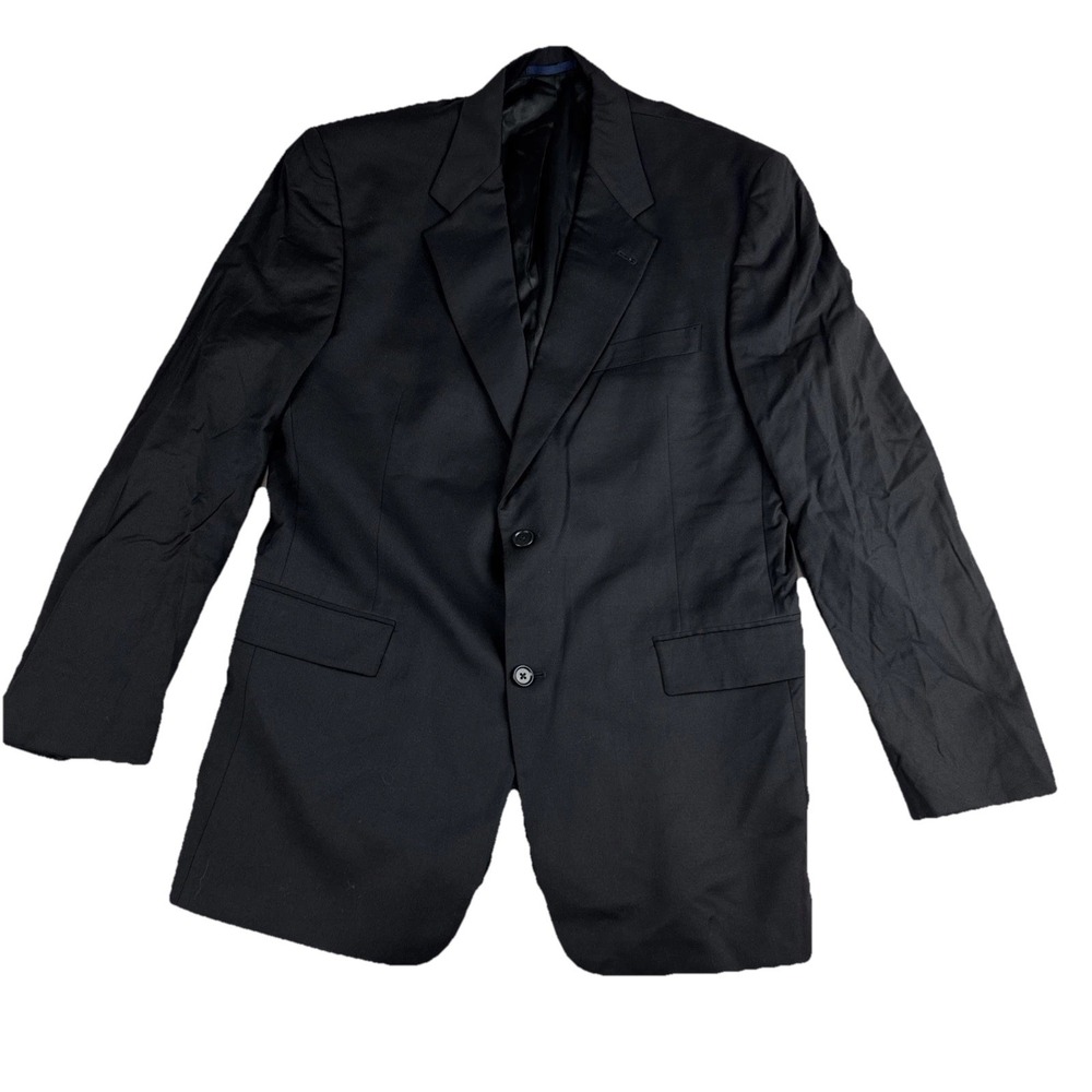Daniel Cremieux Loro Piana Wool Mens Black Blazer 42R Business Office Formal